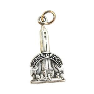 Vintage KJMCo Travel New Sterling Silver Charm Jones Beach Pencil Water Tower